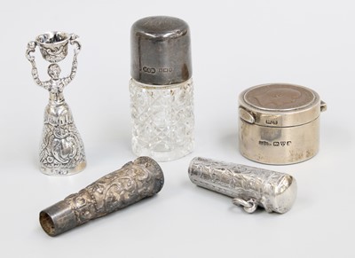 Lot 527 - A Collection of Assorted Silver and Novelty...