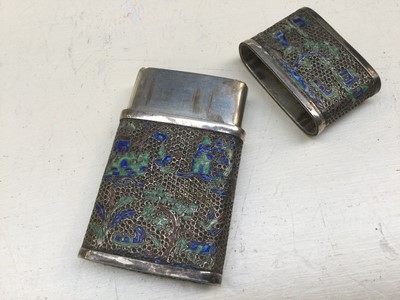 Lot 71 - A Chinese Silver and Enamel Cheroot-Case,...