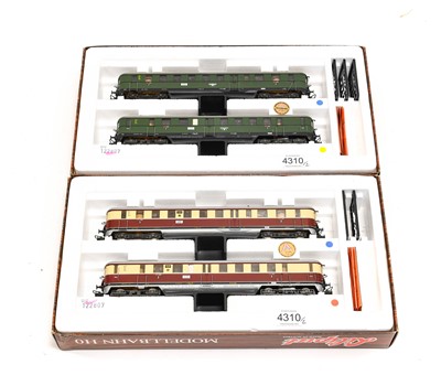 Lot 4310 - Liliput HO Gauge Two 2-Car VT 137 Railcar Sets