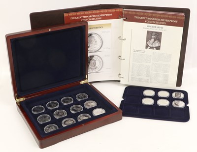 Lot 329 - The Great Monarchs Silver Proof Coin...