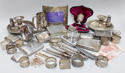 Lot 48 - A Collection of Assorted Silver and Silver...