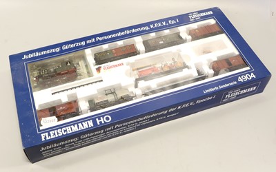 Lot 4256 - Fleischmann HO Gauge 4904 Goods Train With Passenger Accommodation KPEV (Epoch I)