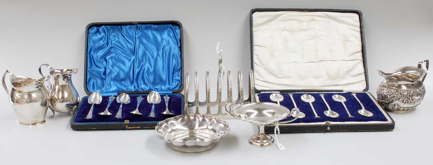 Lot 32 - A Collection of Assorted Silver, comprising a...