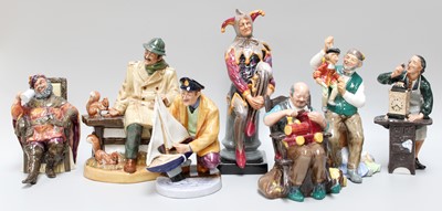Lot 185 - Royal Doulton Figures, comprising: 'The Jester'...