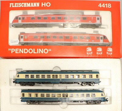 Lot 4281 - Fleischmann HO Gauge Two 2-Car Sets