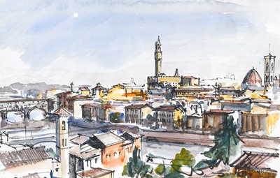 Lot 1055 - Harold Sayer ARWS, RE (1913-1993) "Florence"...