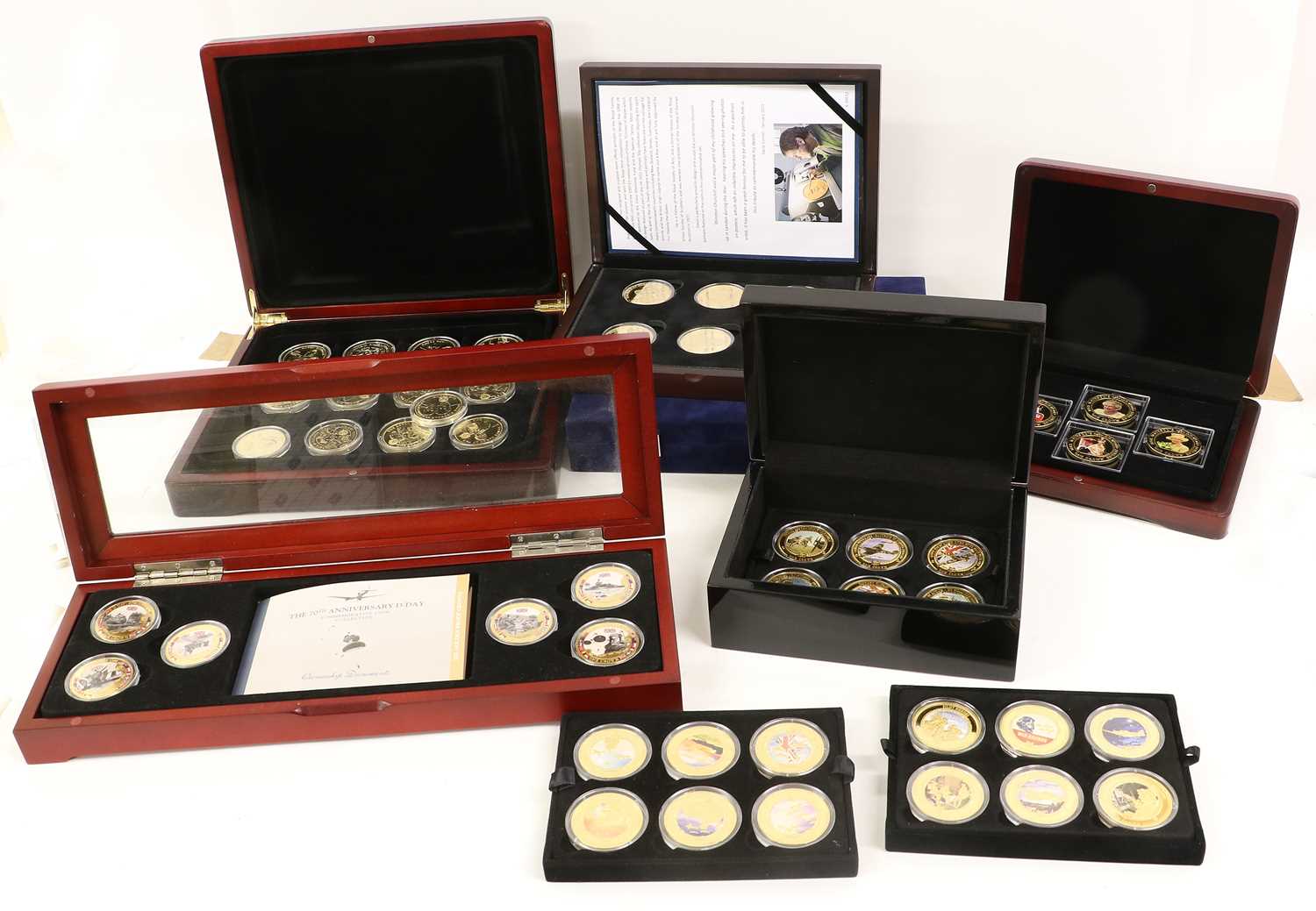 Lot 415 - Mixed Commemorative Coin Sets; 6 sets...