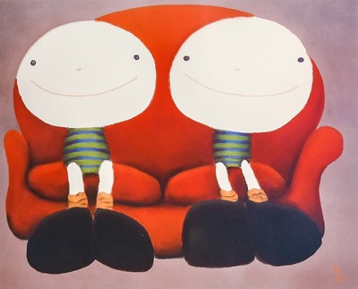 Lot 1081 - Mackenzie Thorpe (b.1956) "Twins" Signed,...