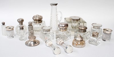 Lot 57 - A Collection of Assorted Silver-Mounted Glass...