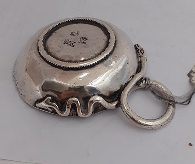Lot 2263 - A Louis XV French Provincial Silver Wine-Taster or Tasse à Vin