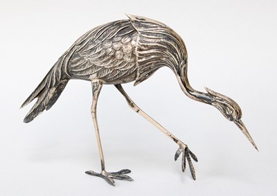 Lot 157 - A Spanish Silver Model of a Bird, Maker's Mark...