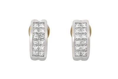 Lot 2071 - A Pair of 18 Carat White Gold Diamond Cuff...