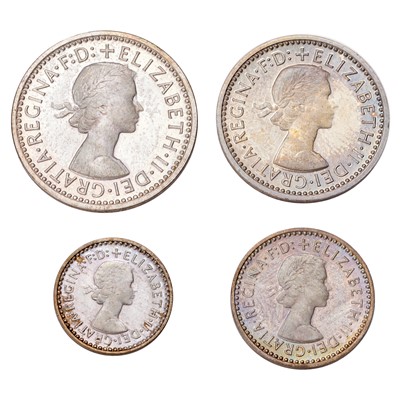 Lot 216 - Elizabeth II, Maundy Set 1968, 4 coins...