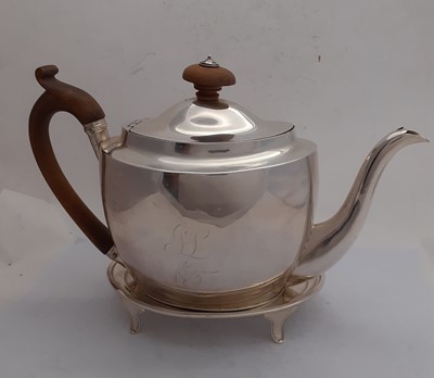 Lot 2192 - A George III Silver Teapot and Stand