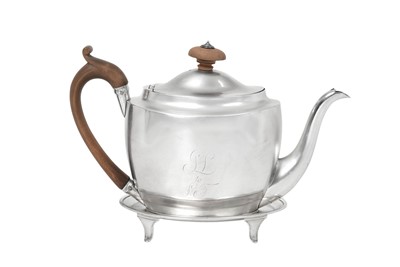 Lot 2192 - A George III Silver Teapot and Stand