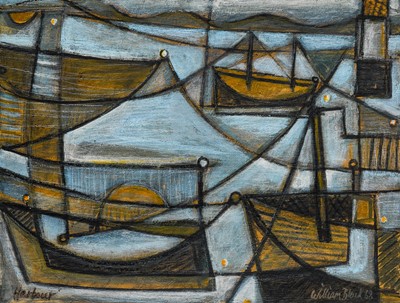 Lot 1088 - William Black (20th Century) "Harbour" Signed,...