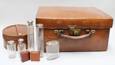 Lot 70 - A Cased Silver Mounted Dressing-Table Set,...