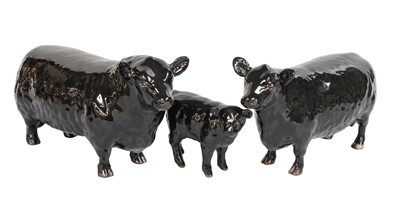 Lot 2189 - Beswick Aberdeen Angus Cattle Comprising: Bull,...