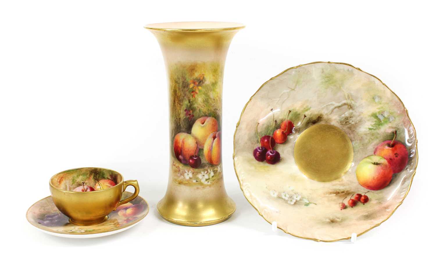 Lot 122 - A Royal Worcester Porcelain Vase, 1924, by...