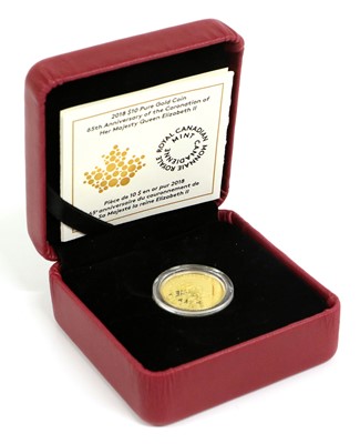 Lot 244 - Canada, Gold $10 2018, (.999 gold, 20mm, 7.8g),...