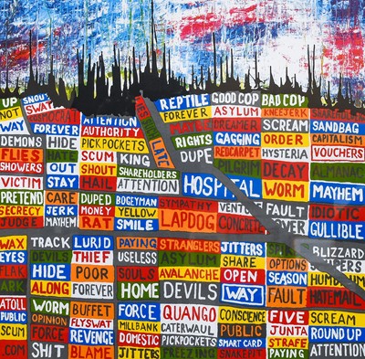 Lot 1092 - Stanley Donwood (b.1968) "LA" (2012) Signed...