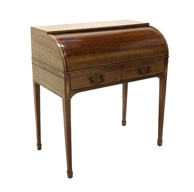 Lot 1204 - A Late George III Mahogany, Satinwood,...