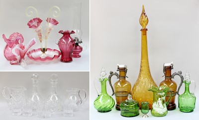 Lot 204 - Victorian and Later Pressed and Cut Glass,...