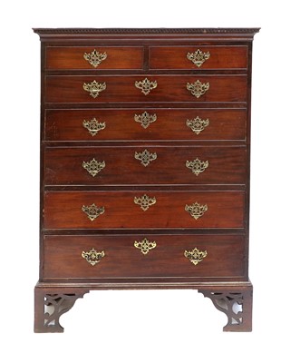 Lot 247 - A George III Irish Mahogany Secretaire Chest,...