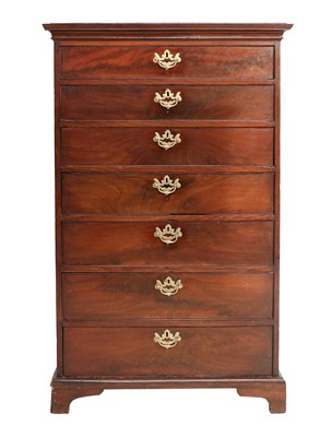 Lot 1210 - A George III Mahogany Straight-Front Chest of...