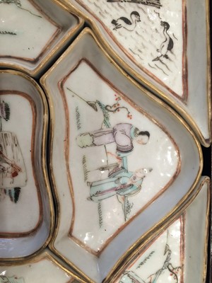 Lot 191 - A Chinese Porcelain Hors d'Oeuvres Set, 19th...