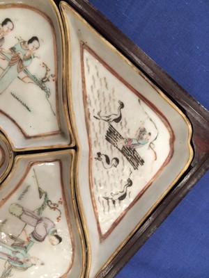 Lot 191 - A Chinese Porcelain Hors d'Oeuvres Set, 19th...