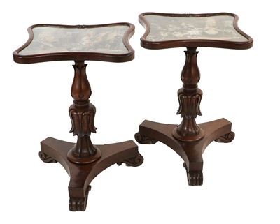 Lot 1169 - A Pair of William IV Carved Mahogany Tripod...