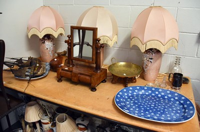 Lot 318 - A Victorian Mahogany Toilet Mirror, together...