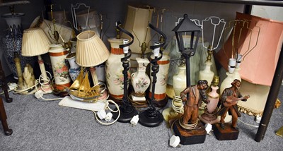 Lot 319 - An Assortment of Table Lamps, to include three...