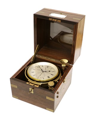 Lot 182 - A Rosewood Two Day Marine Chronometer, signed...