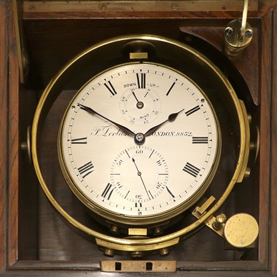Lot 182 - A Rosewood Two Day Marine Chronometer, signed...