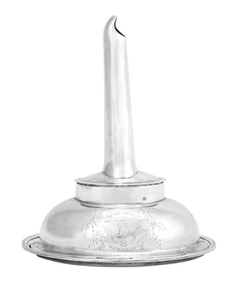 Lot 2201 - A George III Irish Silver Wine-Funnel and Stand