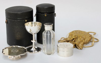 Lot 148 - A Silver Plate Travelling Communion-Set,...