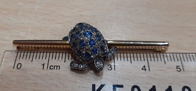 Lot 2089 - A Late Victorian Sapphire and Diamond Novelty...