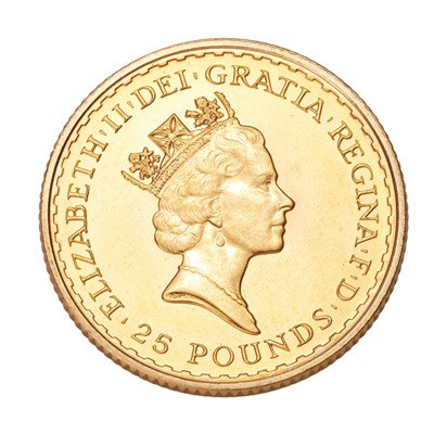 Lot 316 - Elizabeth II, 1/4oz Gold Britannia 1987,...