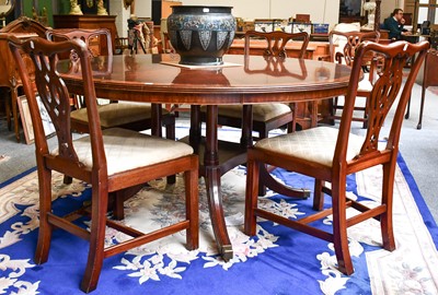 Lot 1276 - A Set of Six Mahogany Chairs, 20th century, a...