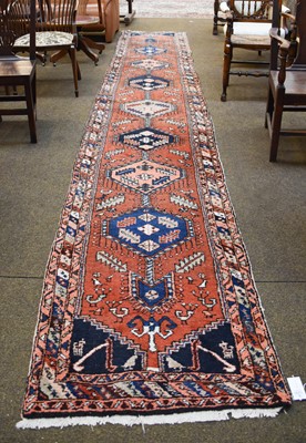 Lot 1256 - Narrow North West Persian Long Runner, the...