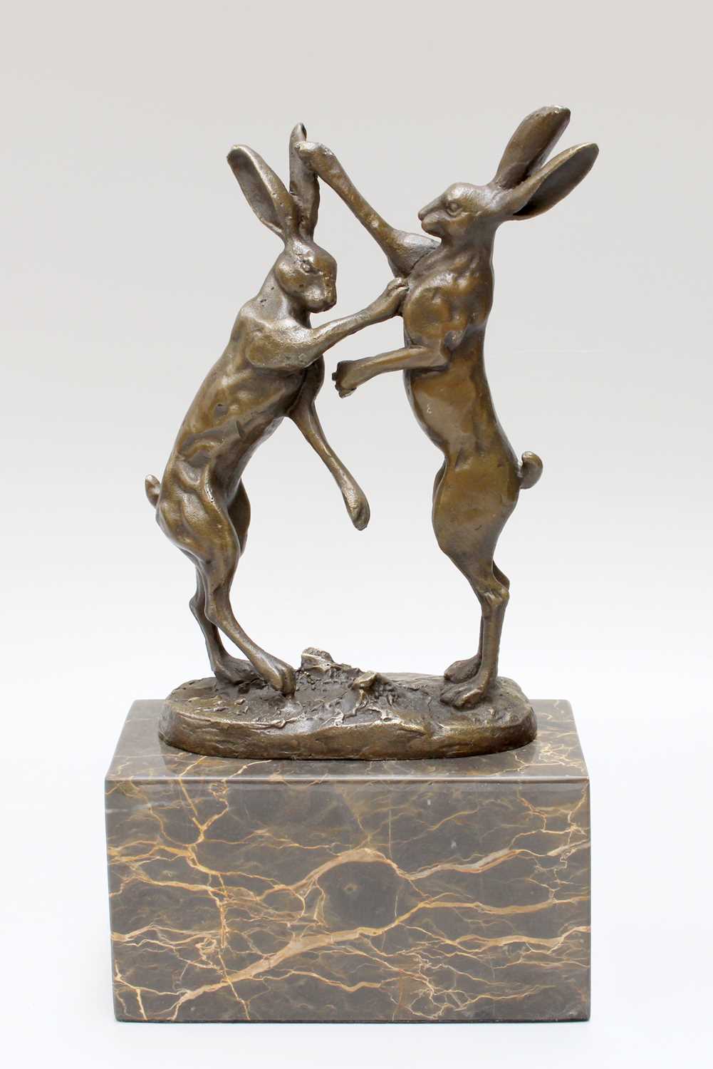 Lot 188 A Contemporary Bronze Sculpture of Boxing