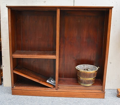 Lot 1335 - An Inlaid Mahogany Open Bookcase, with...