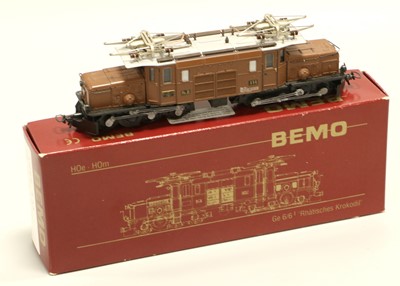 Lot 4232 - Bemo HOe/HOm Gauge 1255 RhB Ge 6/6  Crocodile Locomotive 414