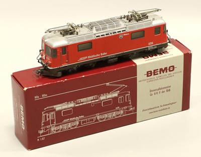 Lot 4233 - Bemo HOe/HOm Gauge 1258 RhB Ge 4/4 Malans 626 Locomotive