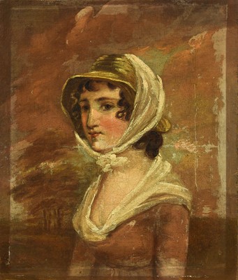 Lot 561 - English School (c.1800) Portrait of a girl in...