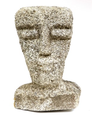 Lot 289 - A Carved Granite Head, in Medieval style,...