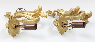 Lot 194 - A Pair of Ormolu Wall Lights, late 19th/Early...