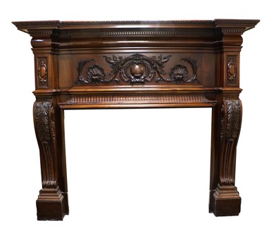 Lot 1141 - An Imposing Victorian Carved Mahogany Fire...